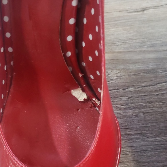 Bakers red pump open toe - Picture 4 of 5